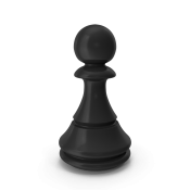 Black Chess Piece Pawn.H03.2k